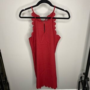 NEW Wine Scalloped Dress